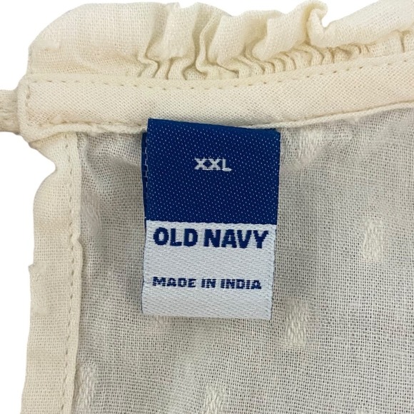 Old Navy Cream Boho Tiered Eyelet Lace Babydoll Dress Cottagecore Plus Size XXL - Picture 4 of 10